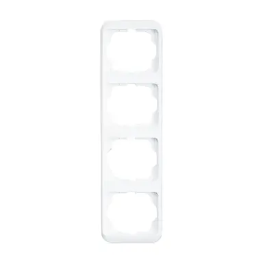 Busch-Jaeger 1734-24G afdekraam 4-voudig Verticaal Alpha Nea studiowit glans OP=OP