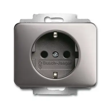 Busch-Jaeger 20 EUCRKS-20-503 wandcontactdoos randaarde kindveilig Alpha platin