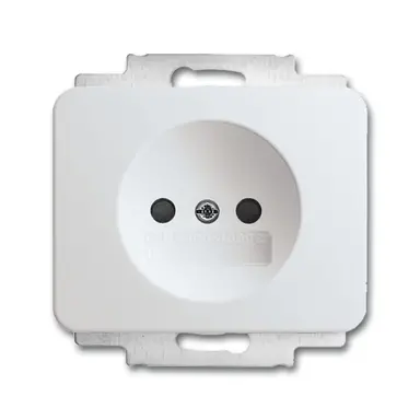 Busch-Jaeger 2300 UCRKS-24G-503 wandcontactdoos zonder randaarde kindveilig Alpha studiowit glans