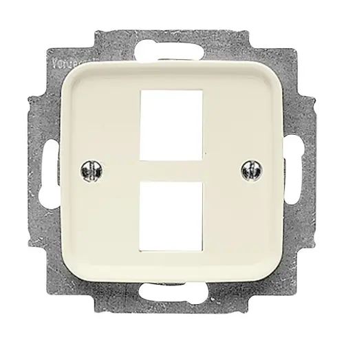 Busch-Jaeger 2561-02-212 centraalplaat + draagring 2x modular jack Standaard SI