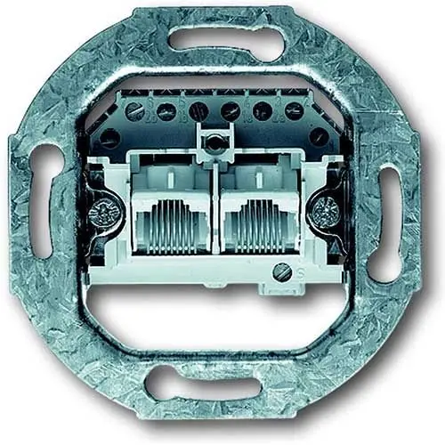 Busch-Jaeger 0214 RJ45 data wandcontactdoos CAT3 parallel bedraad