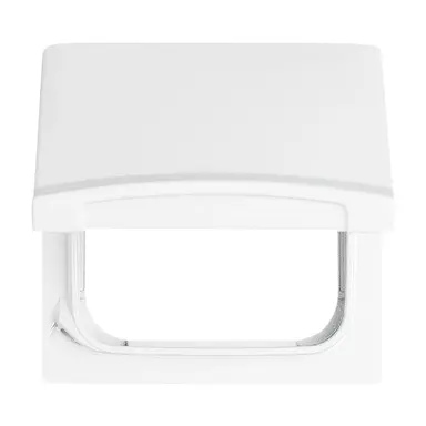 Busch-Jaeger 2118 GK-34 verloopplaat met klapdeksel IP44 alpinwit