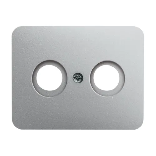 Busch-Jaeger 1743-266 centraalplaat antenne / COAX wandcontactdoos Alpha titanium OP=OP
