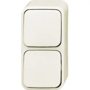 Busch-Jaeger 2601/6/2601/6 AP wissel/wisselschakelaar opbouw AP plus creme