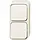 Busch-Jaeger 2601/6/2601/6 AP wissel/wisselschakelaar opbouw AP plus creme
