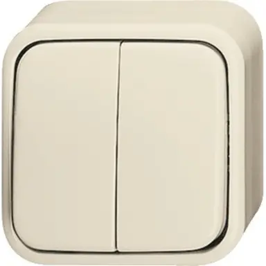 Busch-Jaeger 2601/5 AP/11-503 serieschakelaar opbouw AP plus creme