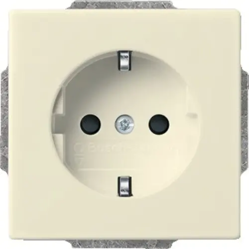 Busch-Jaeger 20 EUCBLI-82 wandcontactdoos randaarde kindveilig met oriëntatielicht Future Linear creme glanzend