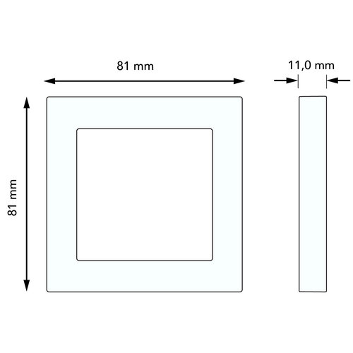 Busch-Jaeger 2511-212K-102 afdekraam-Linear 1-voudig Standaard SI