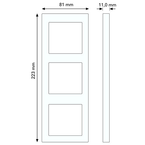 Busch-Jaeger 2513-214K-102 afdekraam 3-voudig Reflex SI Linear