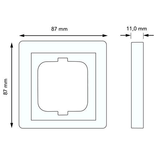 Busch-Jaeger 1721-80G afdekraam 1-voudig Solo chroom glans