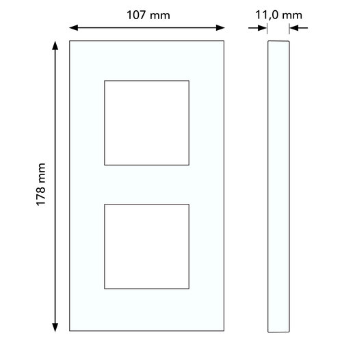 Busch-Jaeger 1722-826-101 afdekraam 2-voudig Carat chroom