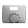 Busch-Jaeger 1794 TA-266 centraalplaat draaiknop met schermopening tbv thermostaat Alpha titanium