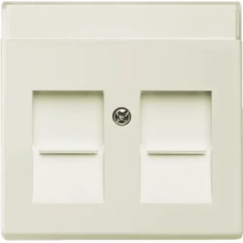 Busch-Jaeger 1800-82 centraalplaat modular jack 2-voudig creme