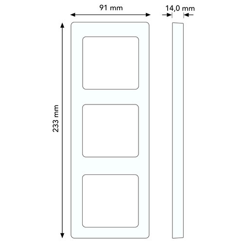 Busch-Jaeger 2103-33 afdekraam 3-voudig IP44 aluzilver