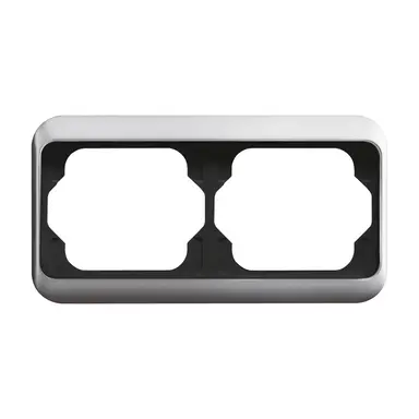 Busch-Jaeger 1722-266 afdekraam 2-voudig horizontaal Alpha Nea titanium OP=OP