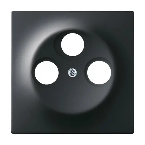 Busch-Jaeger 1743-03-775 centraalplaat antenne + sat / COAX wandcontactdoos Impuls zwart mat OP=OP