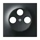 Busch-Jaeger 1743-03-775 centraalplaat antenne + sat / COAX wandcontactdoos Impuls zwart mat OP=OP