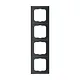 Busch-Jaeger 1724-885K afdekraam 4-voudig Future Linear zwart mat