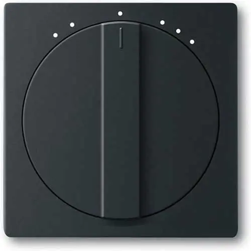 Busch-Jaeger 1740 DRL-885-503 draaiknop driestandenschakelaar Future Linear zwart mat