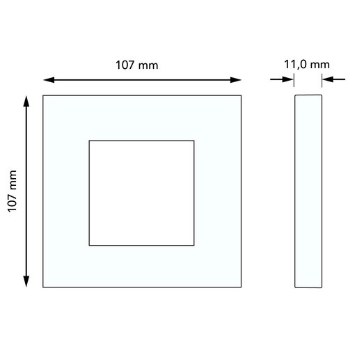 Busch-Jaeger 1721-811 afdekraam 1-voudig Carat wit glas