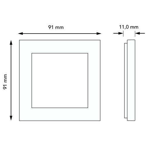 Busch-Jaeger 1721-280 afdekraam 1-voudig Axcent glas wit