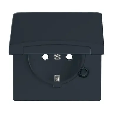 Busch-Jaeger 20 EUGKB-35-101 wandcontactdoos randaarde klapdeksel kindveilig IP44 antraciet