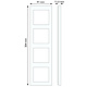 Busch-Jaeger 1724-280 afdekraam 4-voudig Axcent glas wit