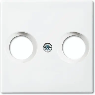 Busch-Jaeger 2531-914 centraalplaat antenne / COAX wandcontactdoos Balance SI wit glans