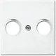 Busch-Jaeger 2531-914 centraalplaat antenne / COAX wandcontactdoos Balance SI wit glans