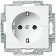 Busch-Jaeger 20 EURB-914 wandcontactdoos randaarde kindveilig Balance SI wit glans