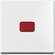 Busch-Jaeger 2509-914 schakelwip met groot rood controlevenster Balance SI wit glans