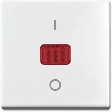 Busch-Jaeger 2508-914 schakelwip met groot rood controlevenster en opdruk 0–1 Balance SI wit glans