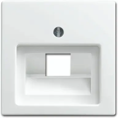 Busch-Jaeger 1803-914 centraalplaat RJ45 wandcontactdoos 1-voudig Balance SI wit glans