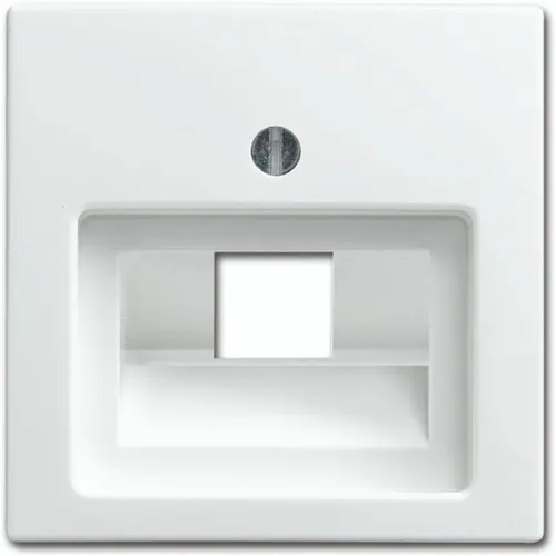 Busch-Jaeger 1803-914 centraalplaat RJ45 wandcontactdoos 1-voudig Balance SI wit glans