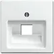Busch-Jaeger 1803-914 centraalplaat RJ45 wandcontactdoos 1-voudig Balance SI wit glans