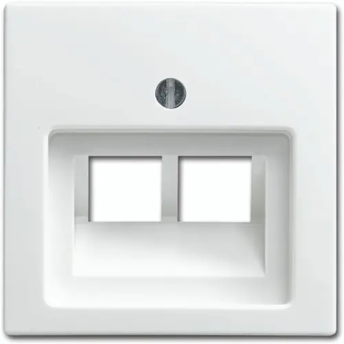 Busch-Jaeger 1803-02-914 centraalplaat RJ45 wandcontactdoos 2-voudig Balance SI wit glans
