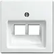 Busch-Jaeger 1803-02-914 centraalplaat RJ45 wandcontactdoos 2-voudig Balance SI wit glans