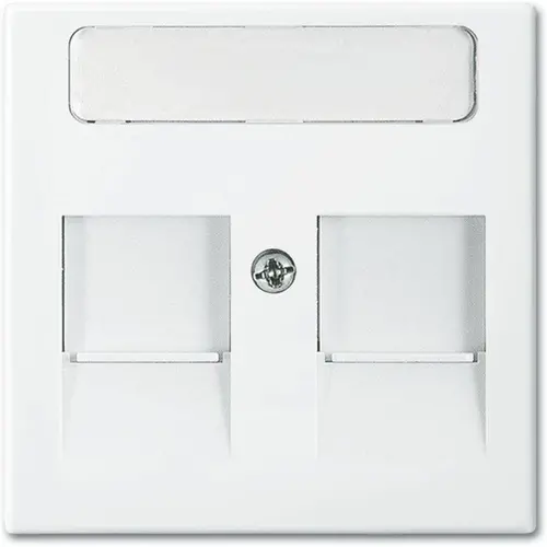 Busch-Jaeger 1800-914 centraalplaat modular jack 2-voudig Balance SI wit glans