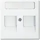 Busch-Jaeger 1800-914 centraalplaat modular jack 2-voudig Balance SI wit glans