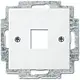 Busch-Jaeger 2561-914 centraalplaat met draagring 1x modular jack Balance SI wit glans