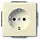 Busch-Jaeger 2300 EUCB-82 wandcontactdoos met randaarde kindveilig Future Linear creme glanzend