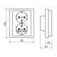 Busch-Jaeger 202 EUJRB-81 wandcontactdoos randaarde kindveilig 2-voudig Future Linear antraciet glans