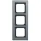 Busch-Jaeger 1723-270 afdekraam 3-voudig Axcent platin