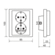 Busch-Jaeger 202 EUJB-81 wandcontactdoos randaarde kindveilig 2-voudig voor enkele inbouwdoos Future Linear antraciet glans