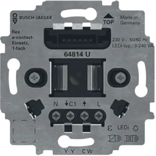 Busch-Jaeger 64814 U e-contactsokkel flex 1-voudig