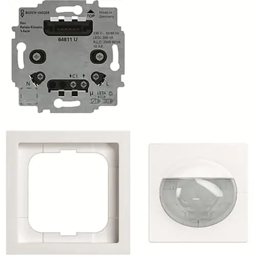 Busch-Jaeger 64764 UJ-84 bewegingsmelder met comfort-sensor en multilens compleet Future Linear studiowit glans