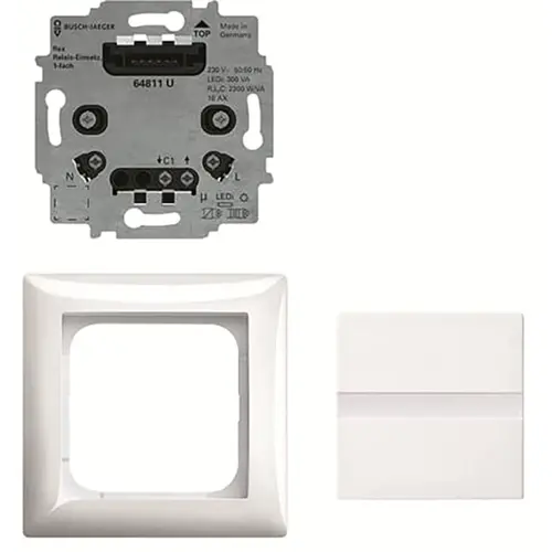 Busch-Jaeger 64765 UJ-914 flex comfortschakelaar compleet met relaissokkel Balance SI wit glans