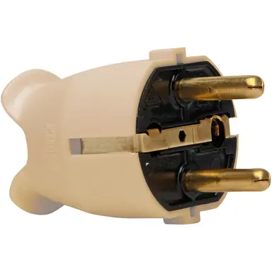 Kopp 175701009 contactstop met randaarde en penaarde recht 16A creme