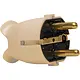 Kopp 175701009 contactstop met randaarde en penaarde recht 16A creme