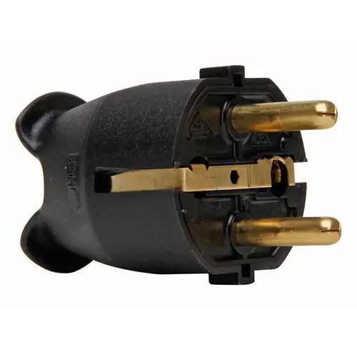 Kopp 175705003 contactstop met randaarde en penaarde recht 16A zwart